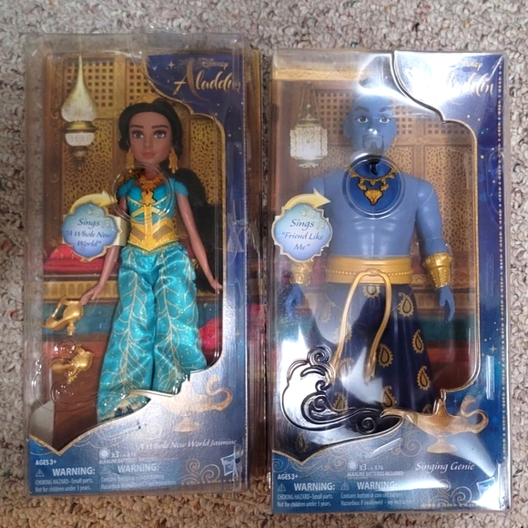 NOT FOR SALE - SOLD Aladdin singing Genie and Jasmine - Picture 1 of 1